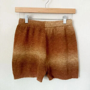 PINK DIAMOND | Ombré High Waist Brown Tan Sweater Shorts Knit Stretch | Small